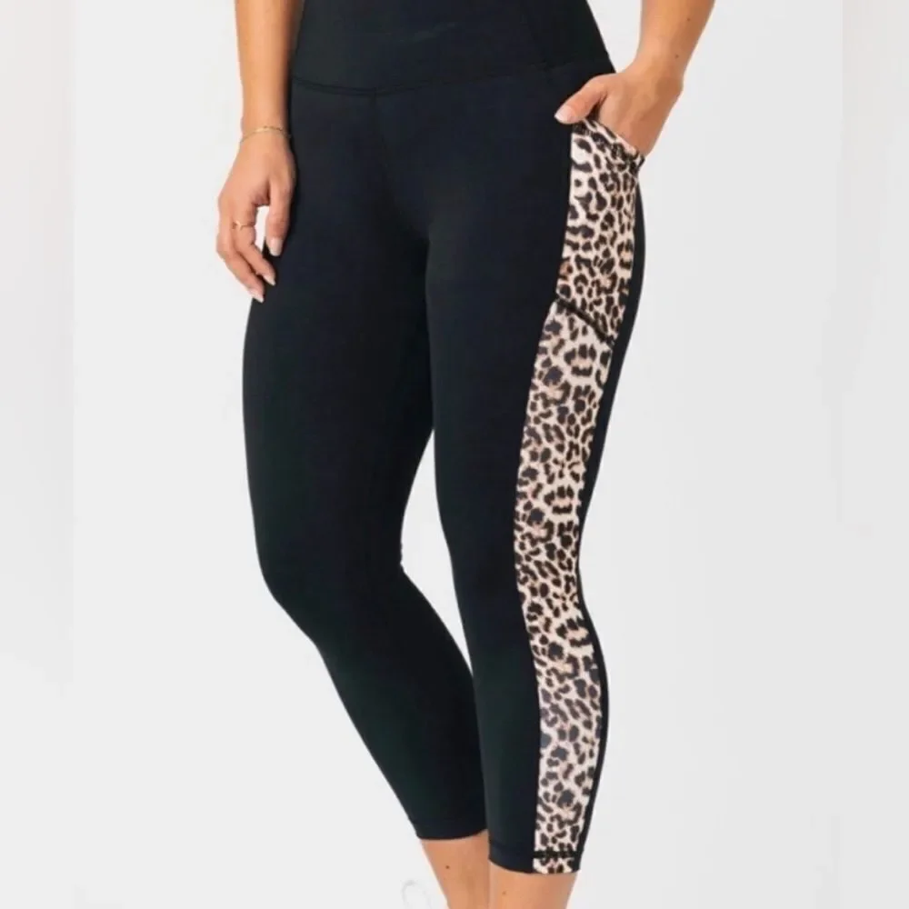 ZYIA LEGGINGS WOMENS SIZE 4 ANIMAL PRINT - Picture 1 of 6